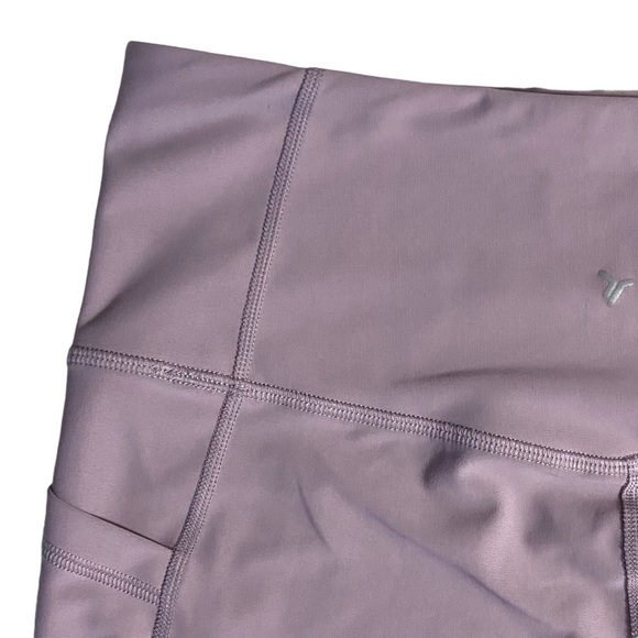 Old Navy High Rise Lavender Lilac Biker Shorts Powersoft Compression Go-Dry L - Picture 10 of 15